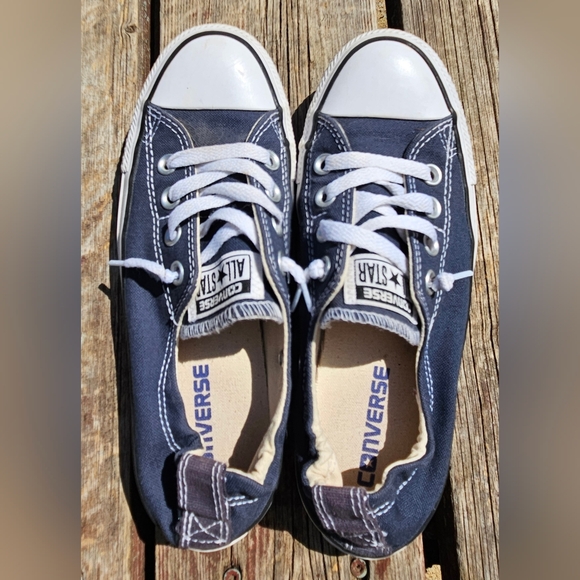Navy Blue Converse Size 7 Slip Ons - Picture 2 of 8